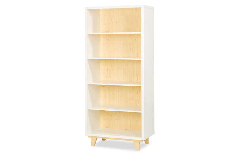 Detský regal RIA, 80x180x40, borovica/biela - - 0