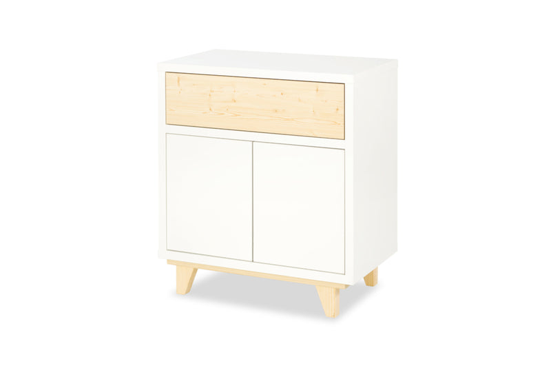 Detská komoda RIA, 80x88x45, borovica/biela - - 0