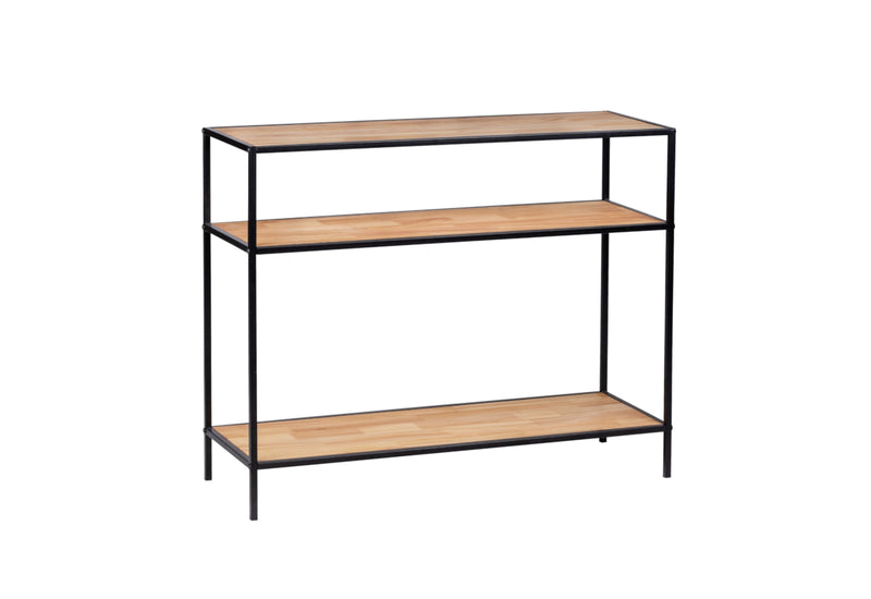 Konzolový stolík ODETE, 100x80x35, čierna/hnedá - - 0