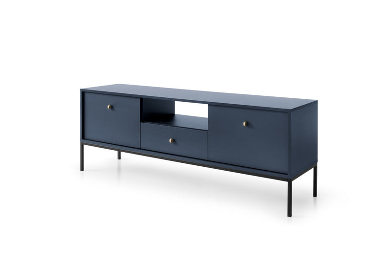 TV stolík NANO, 153,4x56,2x39, modrá - - 0