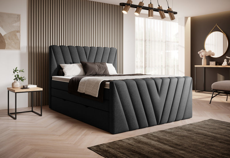 Čalúnená posteľ boxspring CANDY, 180x200, flores 10 - - 0