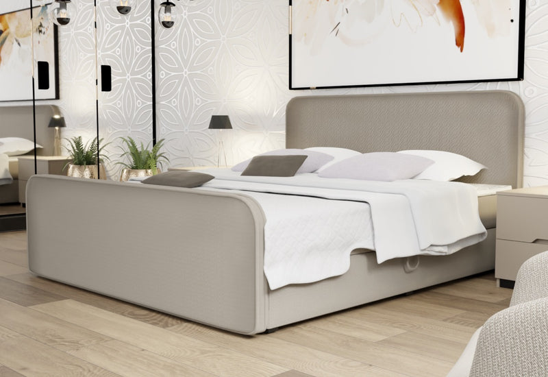 Čalúnená posteľ boxspring NIKO, 120x200, brooklyn mud - - 0