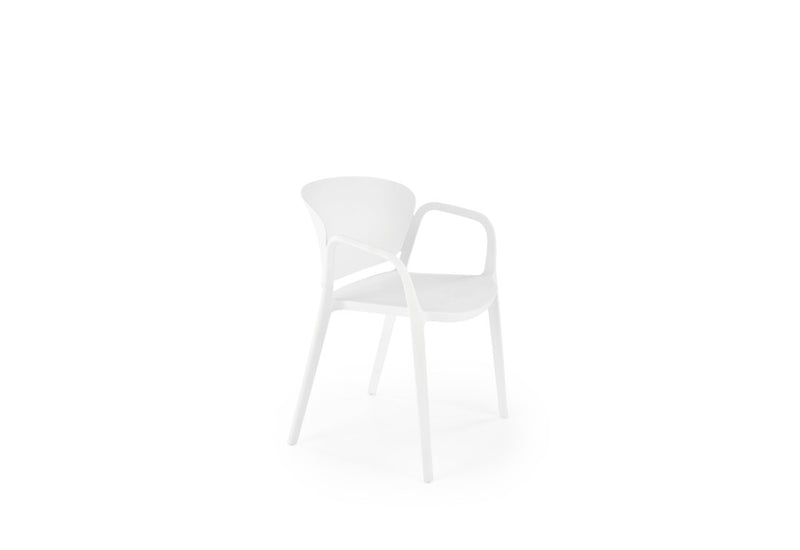Jedálenská stolička GABRIS, 60x76x56, biela - - 0