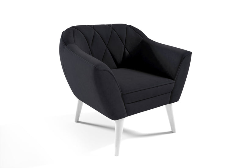Kreslo NAIROBI, 80x75x71, velutto 20, biela - - 0