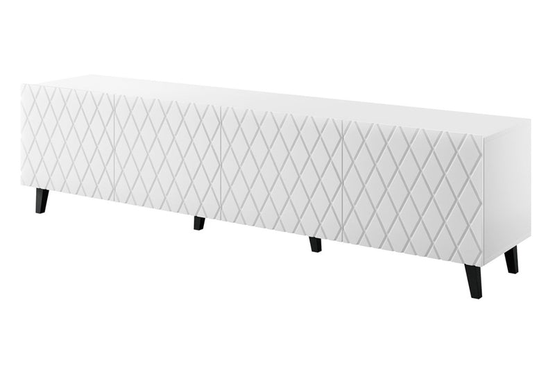 TV stolík LEVI, 200x52x42, biela - - 0
