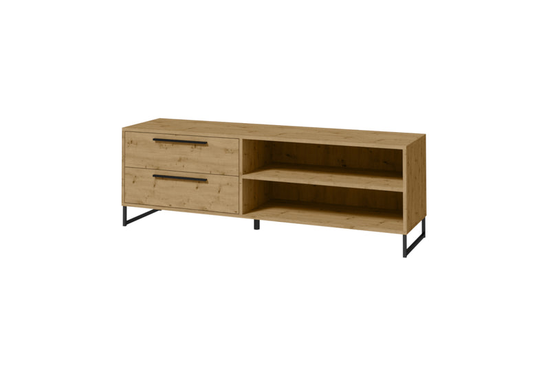 TV stolík CELINE, 150x50,8x40, dub artisan/čierna - - 0