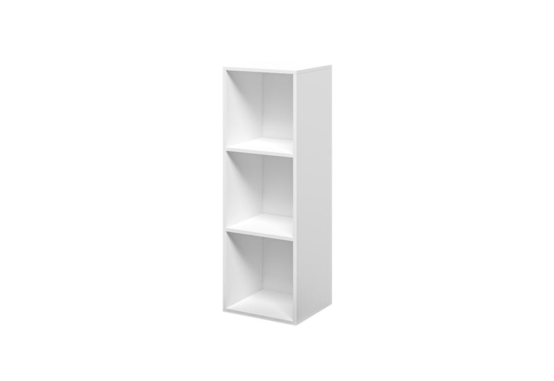 Regál JENA 4, 33,2x96,4x30, biela - - 0