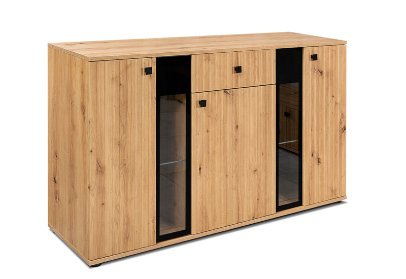 Komoda SALFIA, 140,4x80x40, dub artisan - - 0