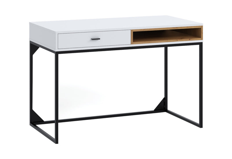 Písací stôl OTYL, 120x80,5x60, biela/dub artisan - - 0