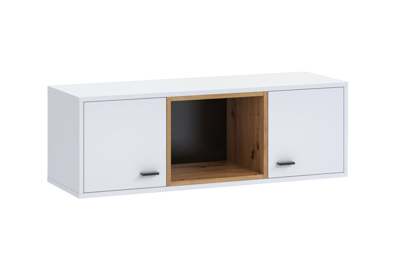 Polica 2 OTYL, 105x34,7x33, biela/dub artisan - - 0