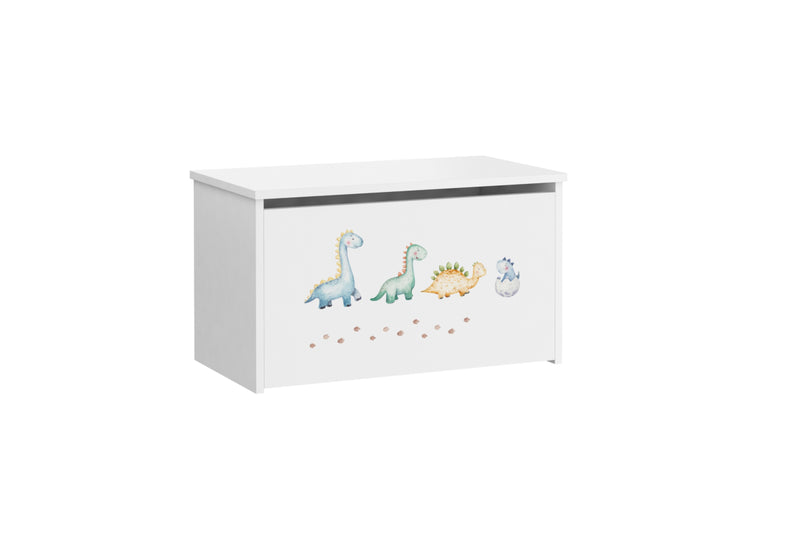 Úložný box VERA, 73x42x40, biela/dinosaurus - - 0
