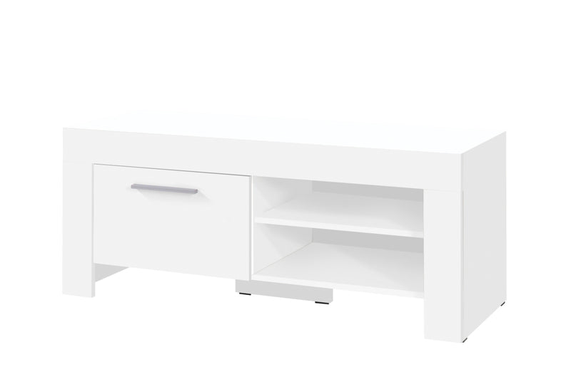 TV stolík 1D SIRO, 120x51x52, biela - - 0