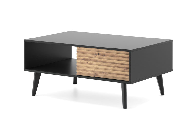 Konferenčný stolík MILEN, 104x48x68, dub artisan/čierna - - 0