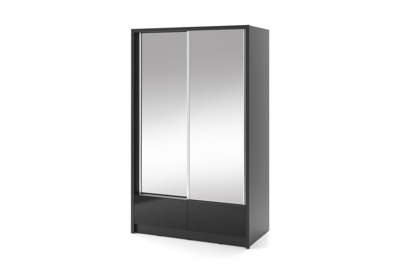 Šatníková skriňa MARINEL 3, 134x214x62, čierna - - 0