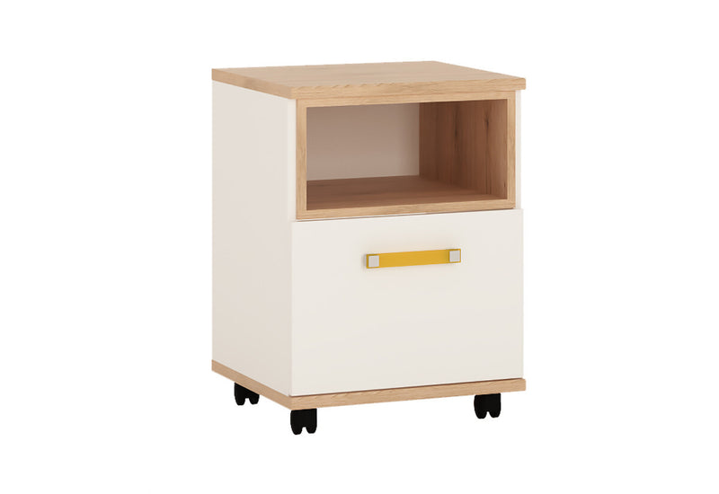 Kontajner AZAN, 45,6x63,5x45,6, alpská biela/dub - - 0