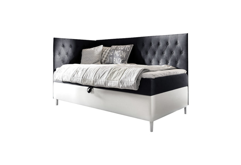Čalúnená posteľ ESME 2 + topper, 80x200, fresh 17, ľavá - - 0