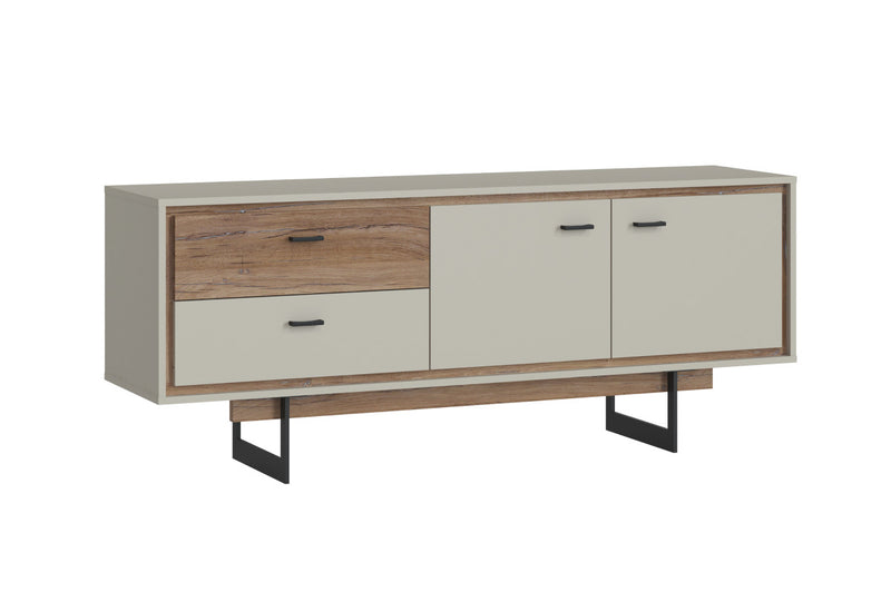 TV stolík RIVAL 2, 159,6x65,2x40, sivá/dub flagstaff tmavý - - 0