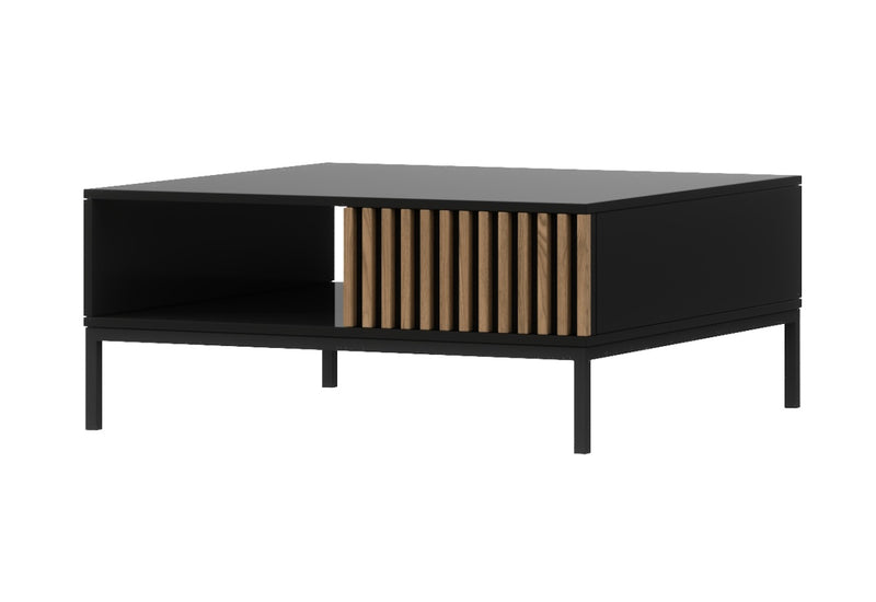 Konferenčný stolík RATINA, 80x35x80, dub artisan/čierna mat - - 0