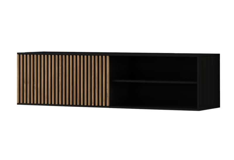 TV stolík RATINA, 150x40x40, dub artisan/čierna mat - - 0