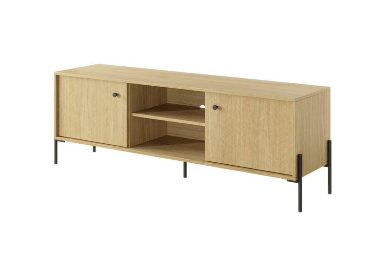 TV stolík LANDY 2, 153,1x53,4x39,5, dub scandi - - 0