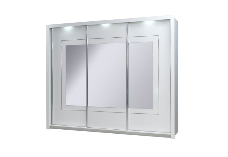 Šatníková skriňa PANARA, 208x213x67, biela - - 0