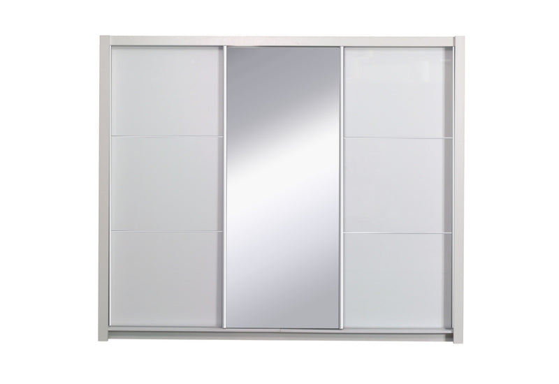 Šatníková skriňa SILENA, 258x213x67, biela - - 0