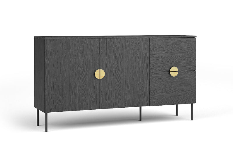 Komoda LOND, 160x87,6x40, čierna - - 0