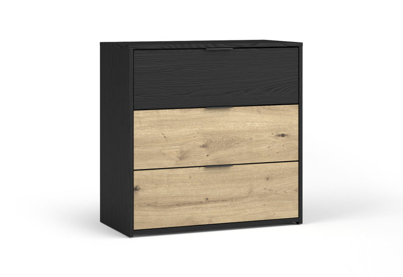 Komoda SALAS, 80x80x40, černá/dub artisan - - 0