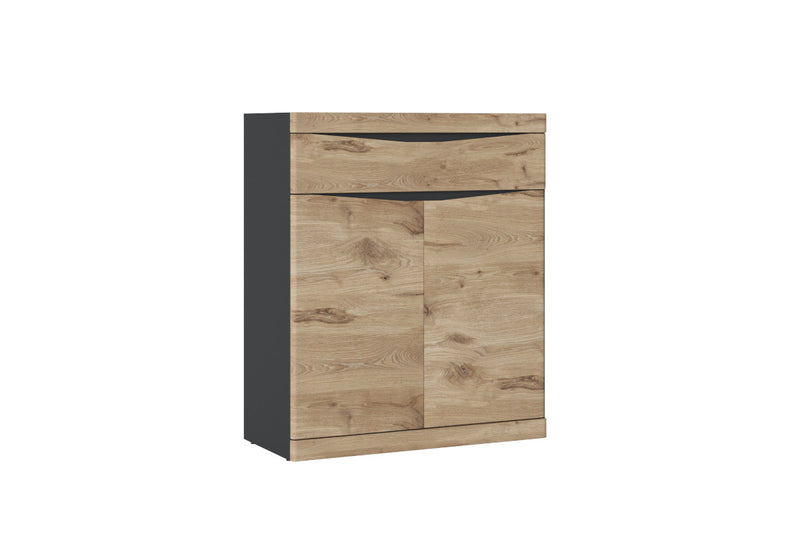 Komoda FENIS, 86x101,6x39,9, antracit/dub viking - - 0