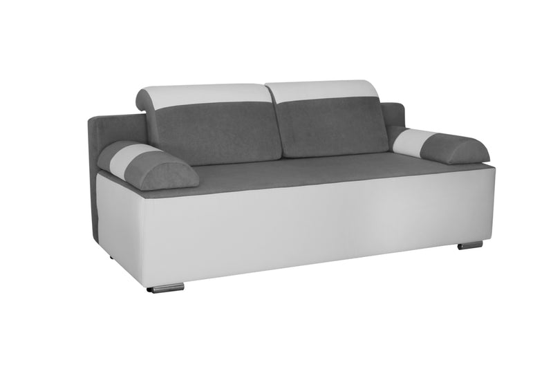 Rozkladacia pohovka IRKIS, 197x85x94, trinity 14/biela ekokoža - - 0