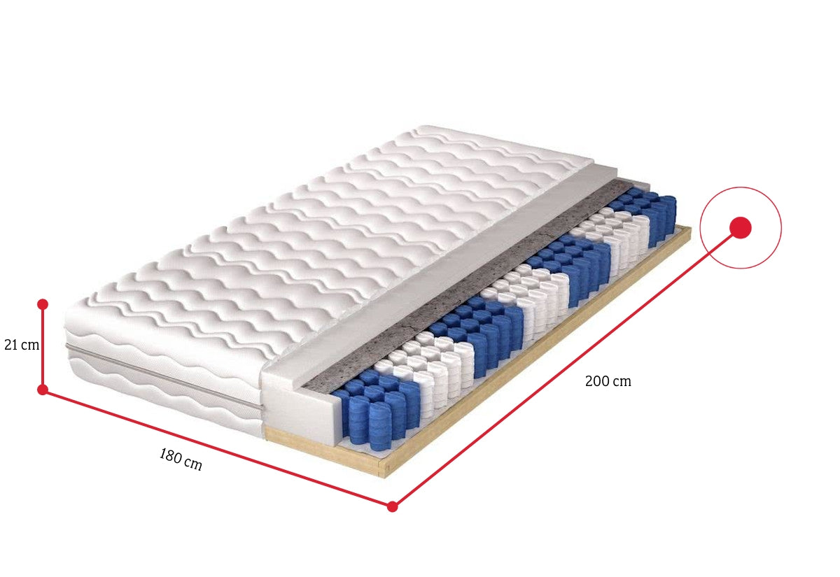 Matrac v drevenom ráme VELTIA KOMFORT - ROZMEROVKA - 1