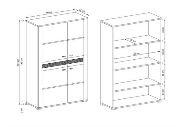 Komoda CAPREZE CK90 - ROZMEROVKA - 1