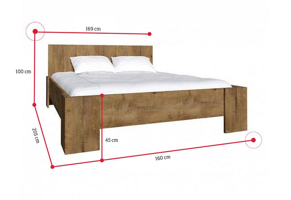 Manželská posteľ COLORADO L-1 + matrac + rošt 160x200 cm - ROZMEROVKA - 1