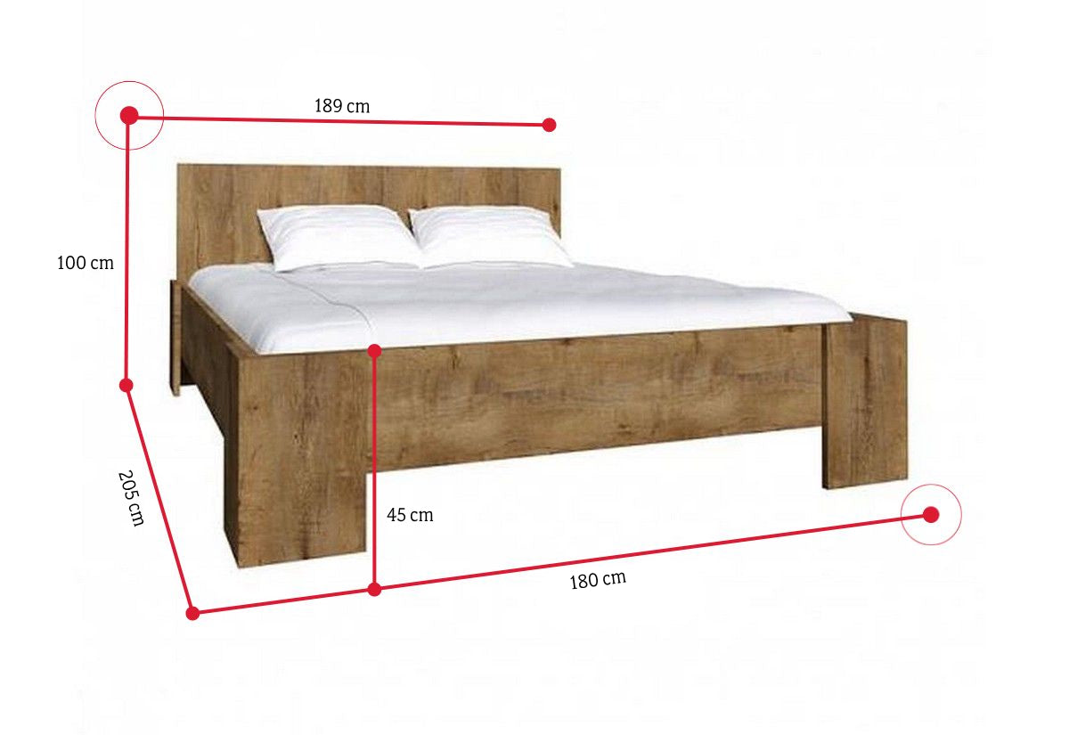 Manželská posteľ COLORADO L-2 + matrac + rošt 180x200 cm - ROZMEROVKA - 1