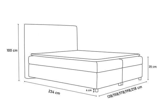 Čalúnená posteľ VIKI + úložný priestor + rošt - ROZMEROVKA - 1