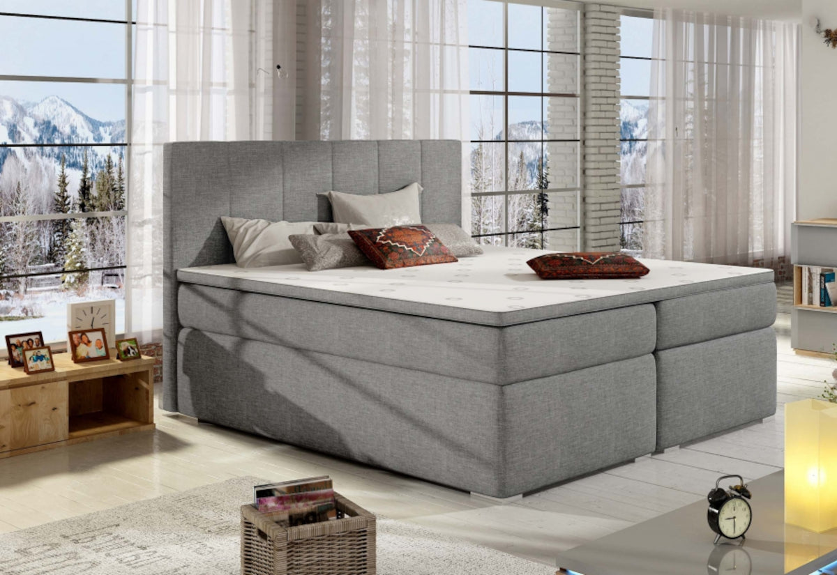 Čalúnená posteľ boxspring ELBA + úložný priestor + topper - ARANZ - 2