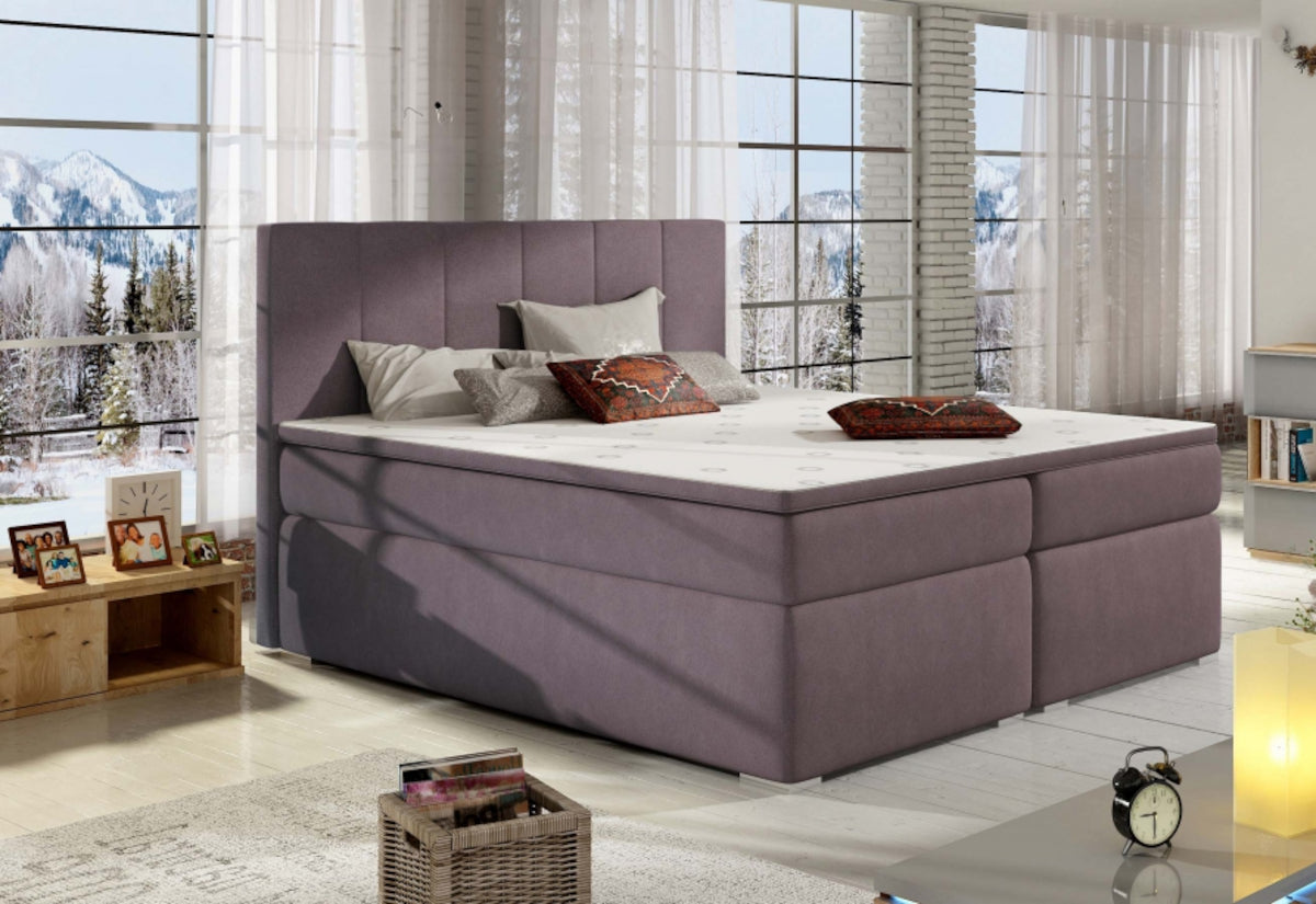 Čalúnená posteľ boxspring ELBA + úložný priestor + topper - ARANZ - 4