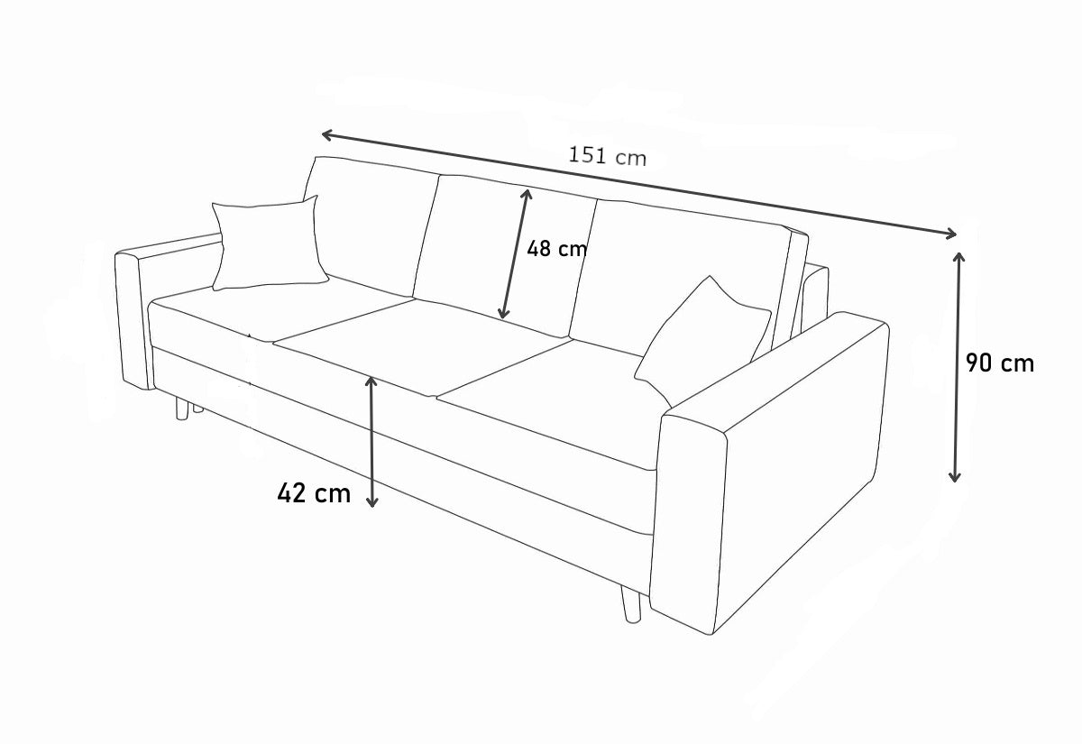 Rozkladacia pohovka SEVERUS - ROZMEROVKA - 1