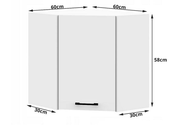 Kuchynská skrinka horná rohová KOSTA - ROZMEROVKA - 1