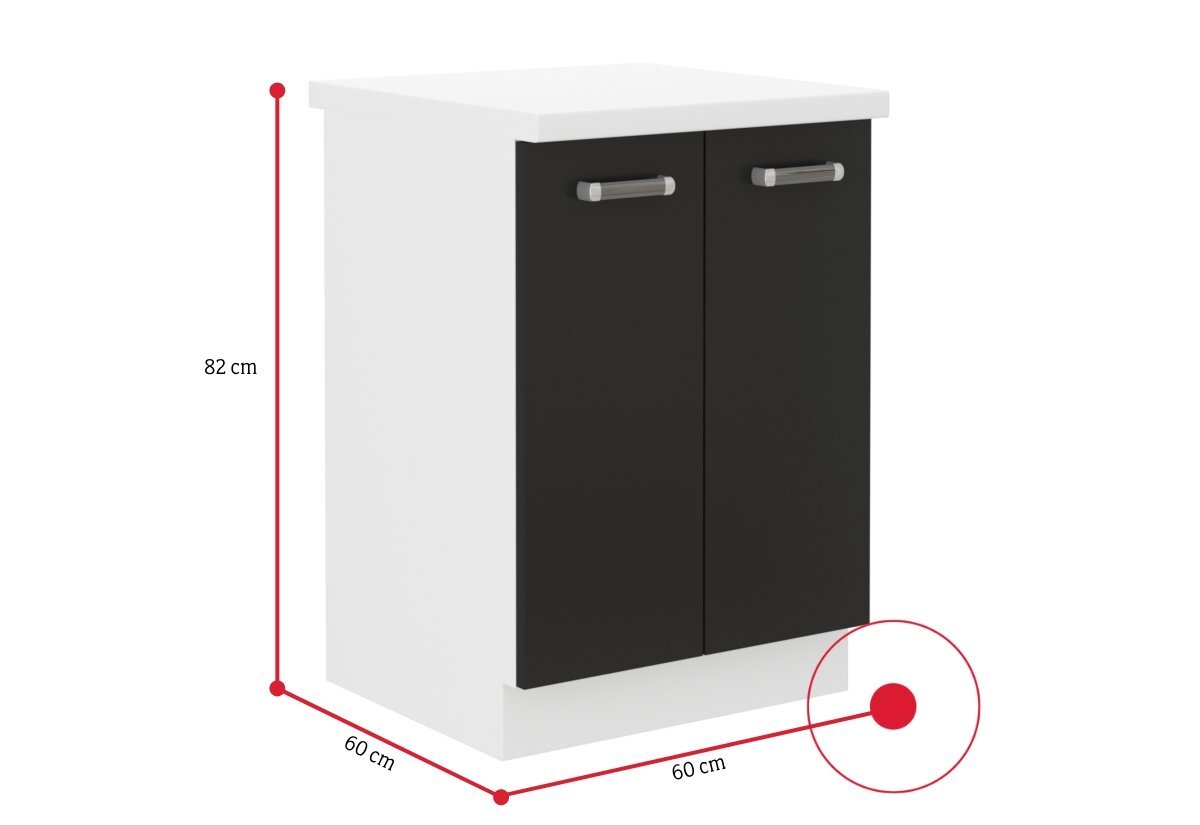 Kuchynská skrinka dolná dvojdverová s pracovnou doskou EPSILON - ROZMEROVKA - 1