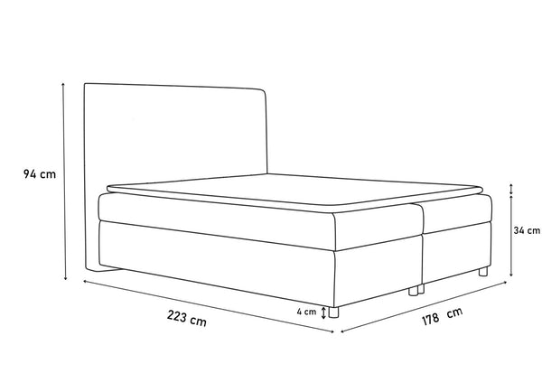 Čalúnená posteľ OLIVER + úložný priestor + rošt - ROZMEROVKA - 1