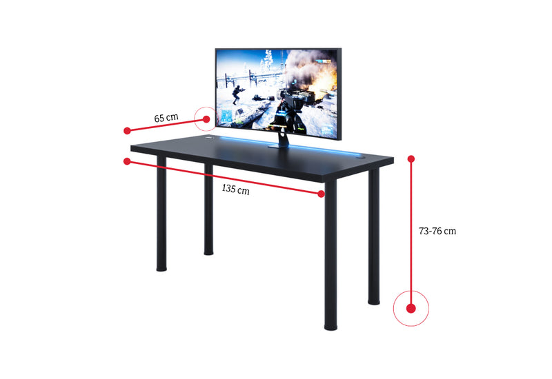 Počítačový herný stôl CODE X - ROZMEROVKA - 4