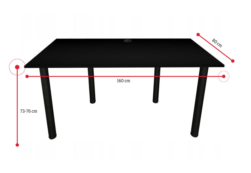 Počítačový herný stôl CODE BIG - ROZMEROVKA - 2