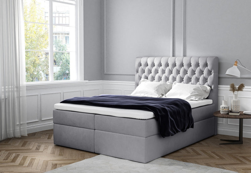 Čalúnená posteľ boxspring TOMIO + úložný priestor + topper - ARANZ - 5