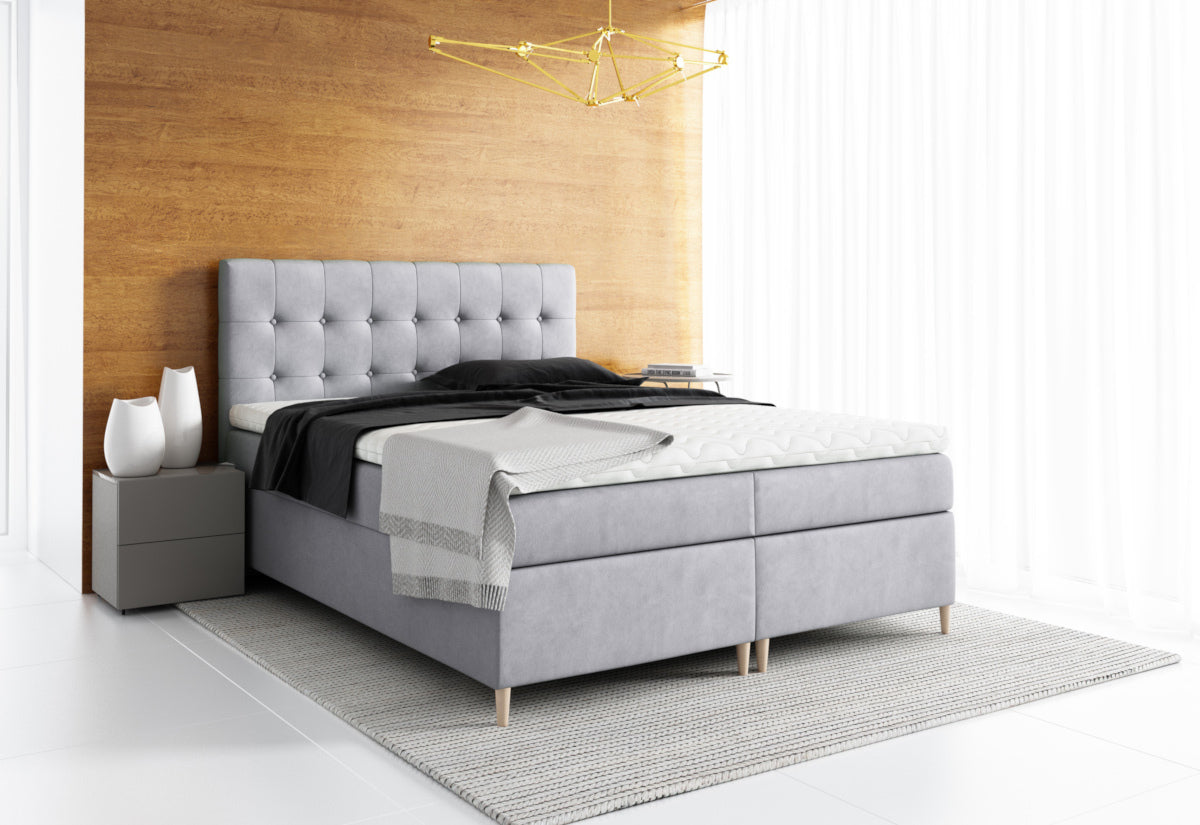 Čalúnená posteľ boxspring GLORIA + úložný priestor + topper - ARANZ - 4