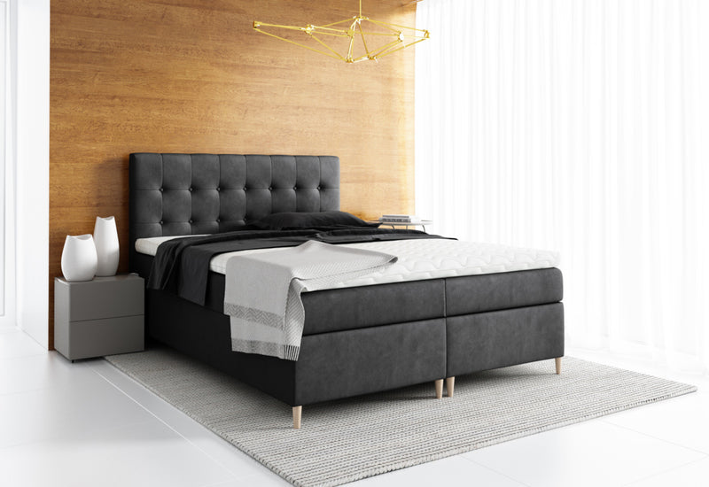 Čalúnená posteľ boxspring GLORIA + úložný priestor + topper - ARANZ - 5