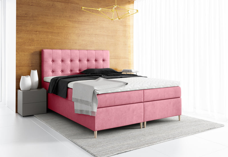 Čalúnená posteľ boxspring GLORIA + úložný priestor + topper - ARANZ - 7