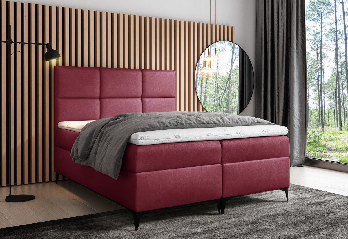 Čalúnená posteľ boxspring GRETA + úložný priestor + topper - ARANZ - 4