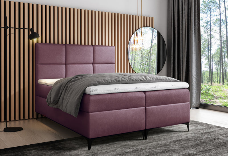 Čalúnená posteľ boxspring GRETA + úložný priestor + topper - ARANZ - 5