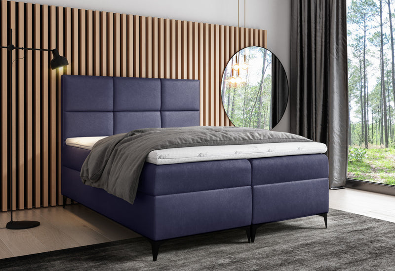 Čalúnená posteľ boxspring GRETA + úložný priestor + topper - ARANZ - 6